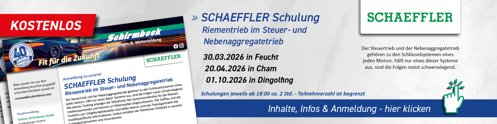 Schirmbeck Schulung SCHAEFFLER Riementrieb 2026