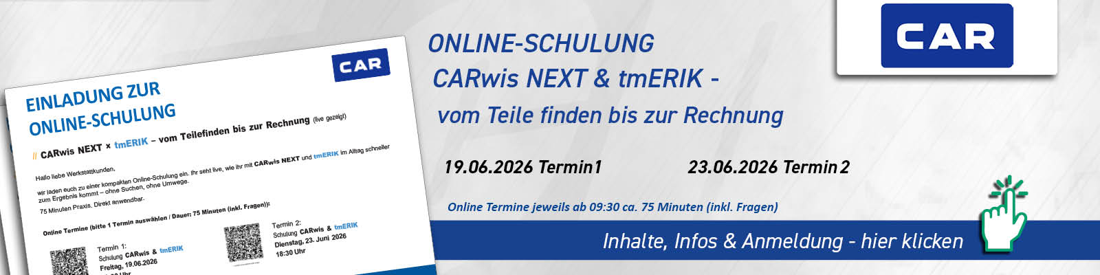 Schirmbeck - Online NEXT + tmERIK Schulung