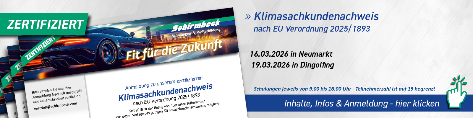 Schirmbeck Schulung Klimasachkundenachweis