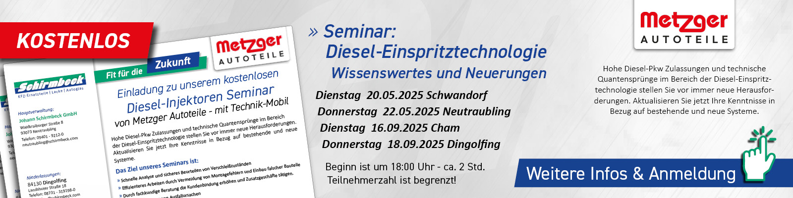 Schirmbeck Metzger Dieselinjektoren Schulung 2025