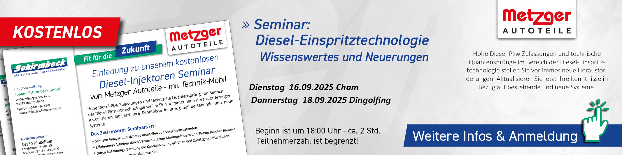 Schirmbeck Metzger Dieselinjektoren Schulung 2025